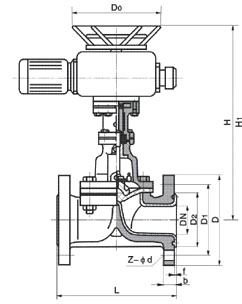 EG941J英標(biāo)電動襯膠隔膜閥(圖1)
