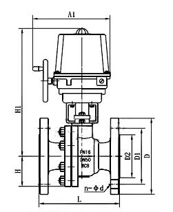 Q941F電動(dòng)調(diào)節(jié)球閥(圖1)