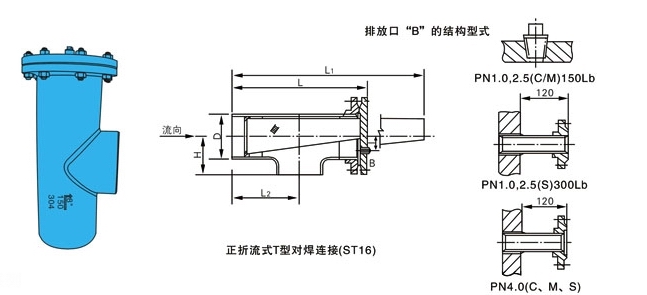 ST16對(duì)焊連接正折流T型過濾器(圖5)